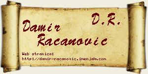 Damir Račanović vizit kartica